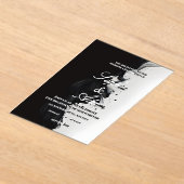 Black & White Ink Art Wedding Invitation Acryleinladungen (Ablage )