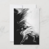 Black & White Ink Art Wedding Invitation RSVP Karte (Rückseite)