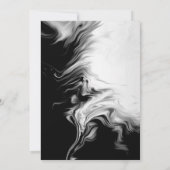 Black & White Ink Art Wedding Invitation Save The Date (Rückseite)