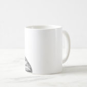 Black & White Ink & Watercolor Siberian Husky Kaffeetasse (VorderseiteRechts)