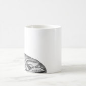 Black & White Ink & Watercolor Siberian Husky Kaffeetasse (Mittel)