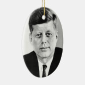 Black & White Jack JFK John F. Kennedy Keramik Ornament (Rechts)