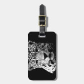 Black & White Jaguar Gepäckanhänger (Vorderseite vertikal)