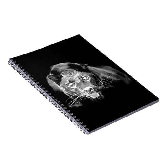 Black & White Jaguar Notizblock (Rechte Seite)