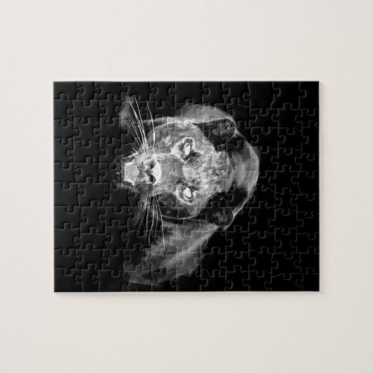 Black & White Jaguar Puzzle (Horizontal)