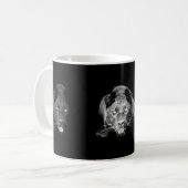 Black & White Jaguar - Wilde Katzen Kaffeetasse (Vorderseite Links)