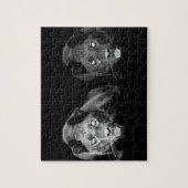 Black & White Jaguar - Wilde Tiere Große Katzen Puzzle (Vertikal)