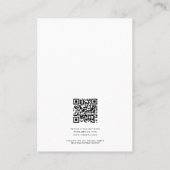 Black White Jewelry Holder Earring Display Script Visitenkarte (Rückseite)