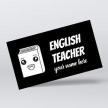 Black & White Kawaii Niedlich Englisch Lehrer ESL