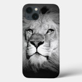 Black & White King Lion Eyes Case-Mate iPhone Hülle (Rückseite)