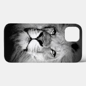 Black & White King Lion Eyes Case-Mate iPhone Hülle (Rückseite (Horizontal))