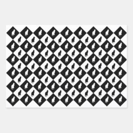 Black & White Kitty Gift Wrap Geschenkpapier Set
