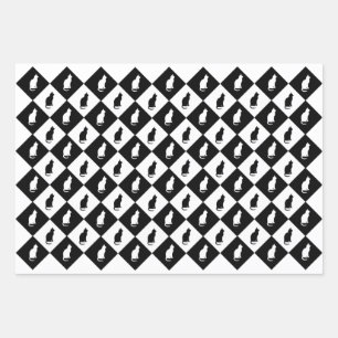 Black & White Kitty Gift Wrap Geschenkpapier Set