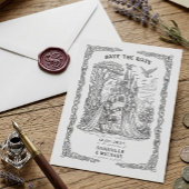 Black White Knight Bride Castle Gothic Wedding  Save The Date