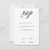 Black & White Las Vegas Skyline Wedding RSVP Card (Rückseite)