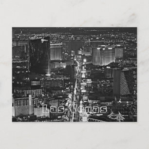 Black & White Las Vegas Strip Postcard Postkarte