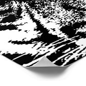 Black & White Leadership Sumatran Borneo Tiger Poster (Ecke)