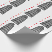 Black White Leaning Tower of Pisa Italy Geschenkpapier (Ecke)