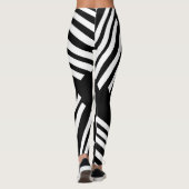 Black White lining leggings for womens (Rückseite)