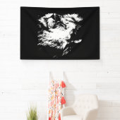 Black White Lion - Animal Pop Art Banner (InSitu)
