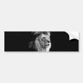 Black White Lion Autoaufkleber (Vorne)