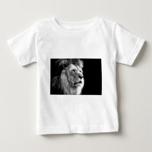 Black White Lion Baby T-shirt (Vorderseite)