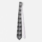 Black & White Lion Face Necktie Krawatte (Vorderseite)