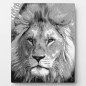 Black White Lion Fotoplatte (Vorderseite)