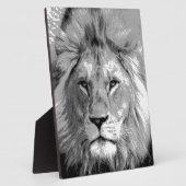 Black White Lion Fotoplatte (Seite)