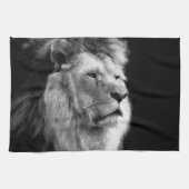 Black White Lion Geschirrtuch (Horizontal)