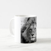 Black White Lion Kaffeetasse (Vorderseite Links)