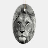 Black White Lion Keramik Ornament (Rechts)