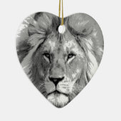 Black White Lion Keramikornament (Rechts)
