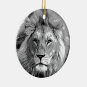 Black White Lion Keramikornament (Rechts)