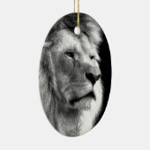 Black White Lion Keramikornament (Rechts)