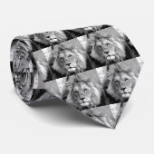 Black White Lion Krawatte (Gerollt)