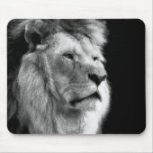 Black White Lion Mousepad (Vorne)