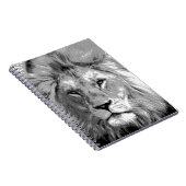 Black White Lion Notizblock (Rechte Seite)