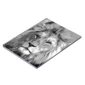 Black White Lion Notizblock (Linke Seite)