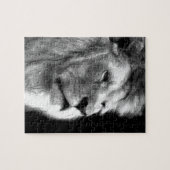 Black White Lion Puzzle (Horizontal)