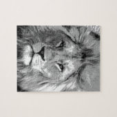Black White Lion Puzzle (Horizontal)