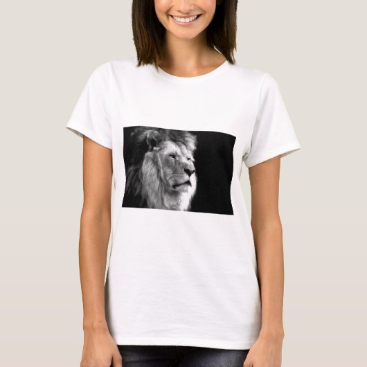 Black White Lion T-Shirt (Vorderseite)
