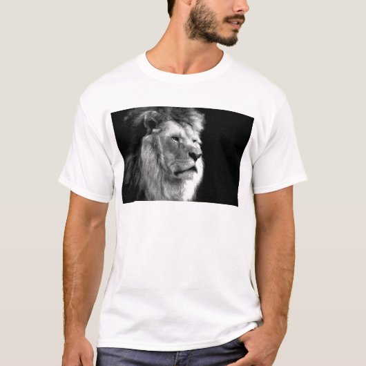 Black White Lion T-Shirt (Vorderseite)