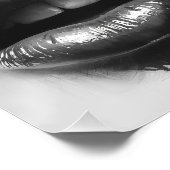 Black & White Lips Collage Glossy Poster (Ecke)