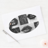 Black & White Lips Collage Sticker  Modern Fashion (Umschlag)