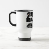 Black & White Lips Collage Travel Mug – Coffee Cup Reisebecher (Links)