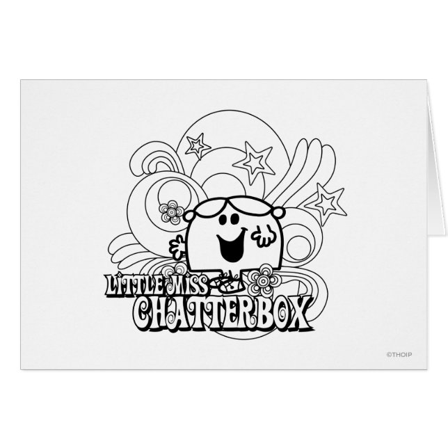 Black & White Little Miss Chatterbox (Vorderseite (Horizontal))