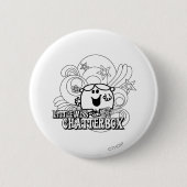 Black & White Little Miss Chatterbox Button (Vorderseite)