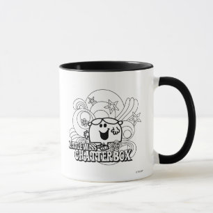 Black & White Little Miss Chatterbox Tasse