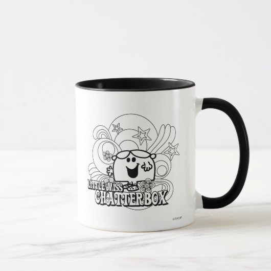 Black & White Little Miss Chatterbox Tasse (Rechts)